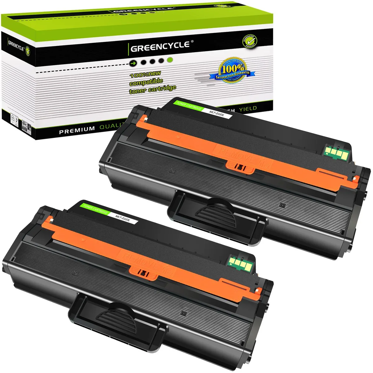GREENCYCLE GREENCYCLE MLT-D103L Black Toner Cartridge 2 Pack — product photo