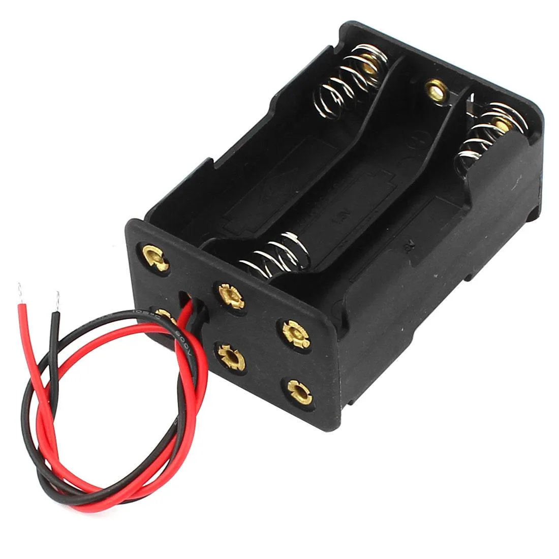 Unique-Bargains Unique-Bargains 6 AAA Battery Holder Case Black Two Layers — product photo