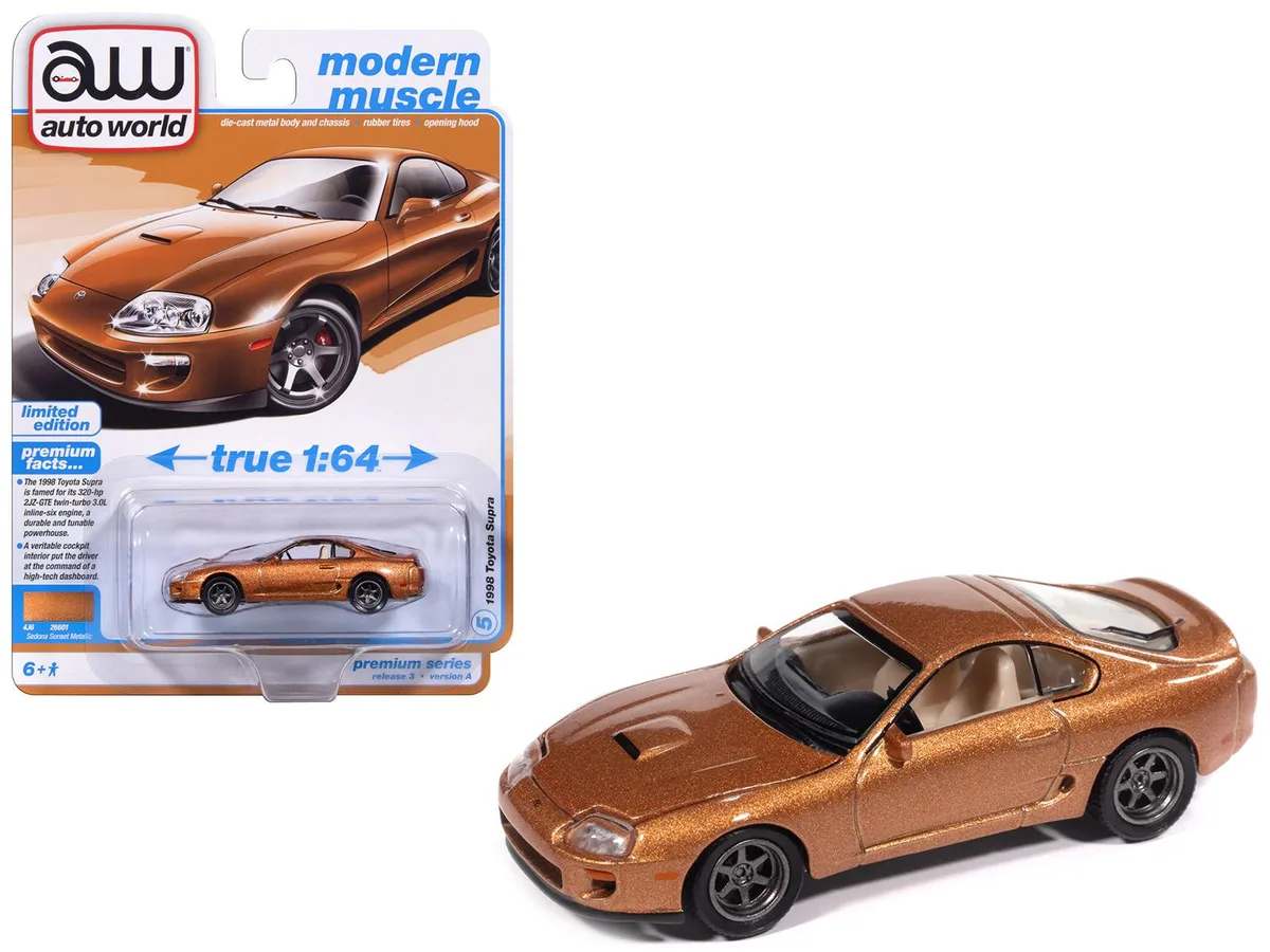 auto world Auto World 1998 Toyota Supra 1/64 Sedona Sunset Bronze Metallic Modern Muscle — product photo