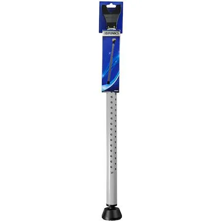 Silver steel security bar with padded foot and yoke, adjustable 25 to 43 inches
