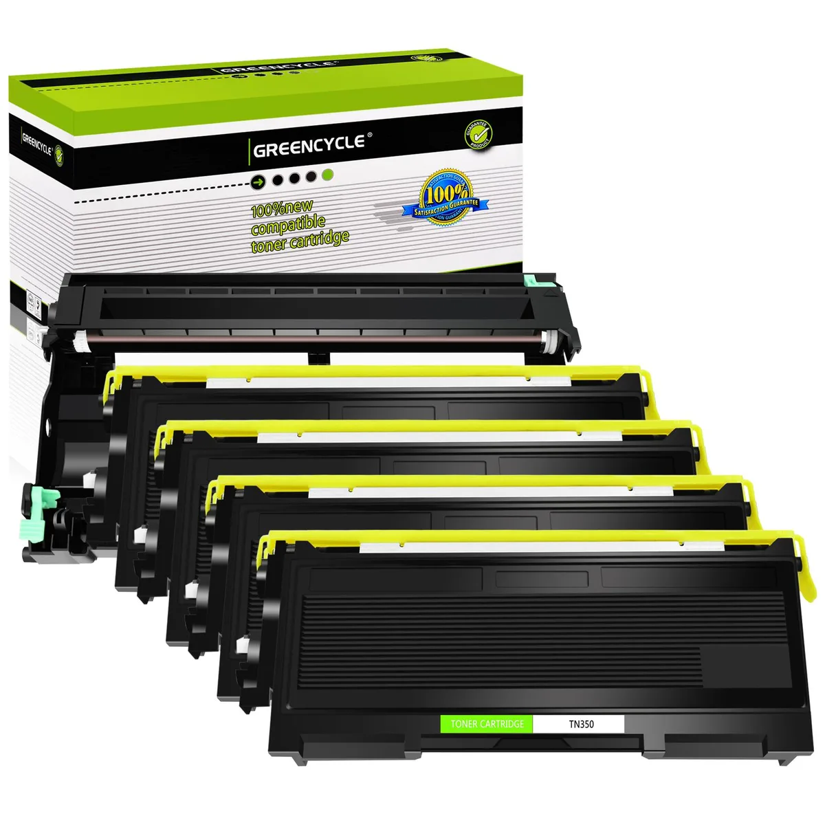GREENCYCLE GREENCYCLE TN350 4-Pack Toner + DR350 Drum Combo — product photo