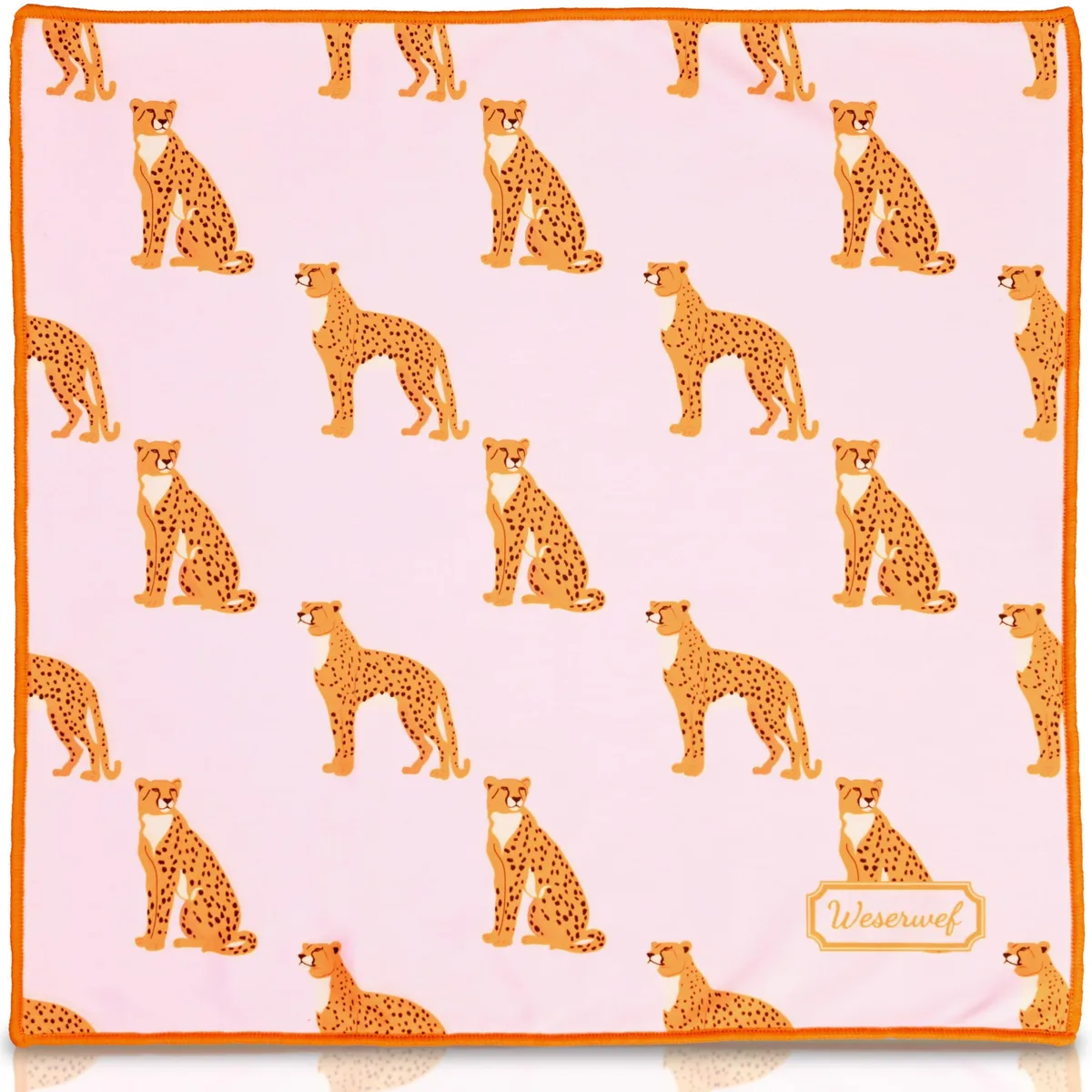  Weserwef Microfiber Glass Care Cloth 12" x 12" Leo Pink — product photo