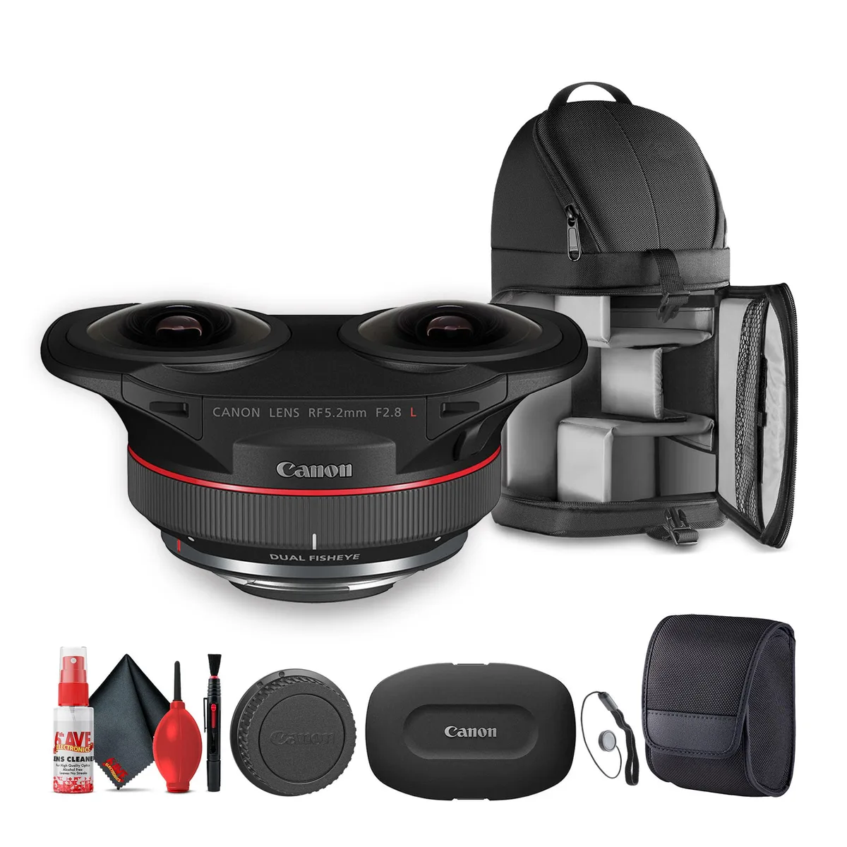 Canon Canon RF 5.2mm f/2.8 L Dual Fisheye 3D VR Lens camera lens — product photo