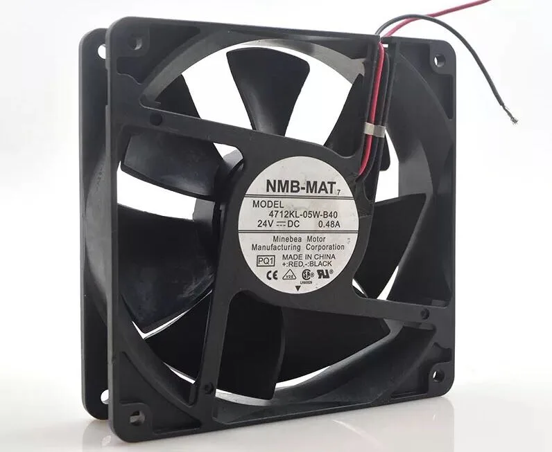 Fans Fans 4712KL-05W-B40Size 24V 0.48A 3100RPM 112CFM case fan — product photo