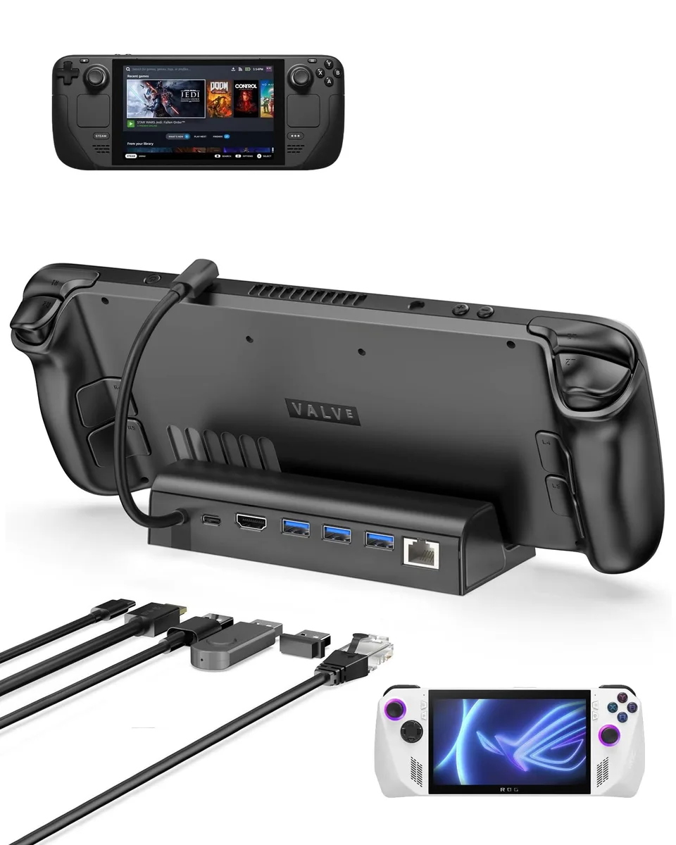  Antank 6-in-1 Steam Deck/ROG Ally Dock HDMI 2.0 4K@60Hz 100W PD — product photo