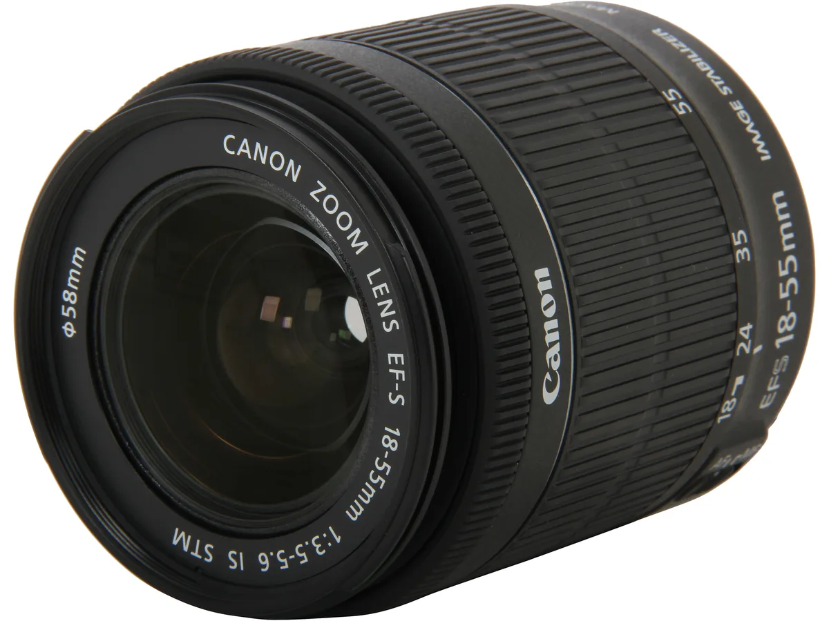 Canon Canon 8114B002 EF-S 18-55mm f/3.5-5.6 IS STM camera lens — product photo