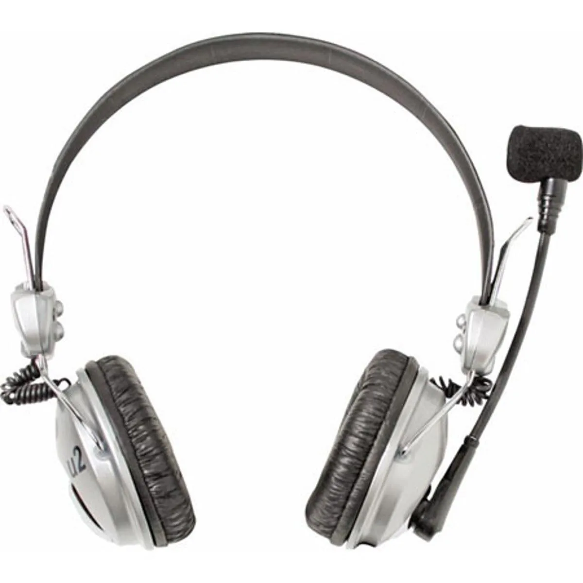 CAD U2 USB stereo headset with flexible gooseneck condenser microphone, black finish, adjustable headband