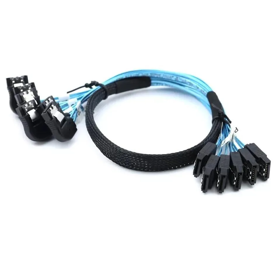 Vszerda Vszerda SA4-6ST-6ST7PFRSSD SAS 6 SATA to 6 SATA 7Pin Female Right Angle 50CM — product photo