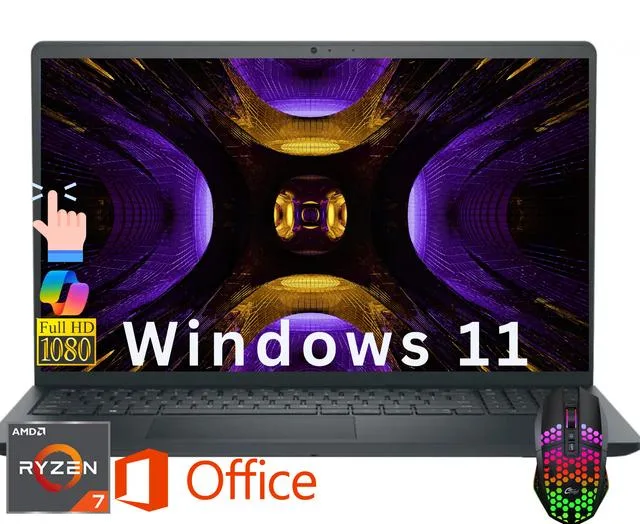 DELL DELL DC15255-15 FHD Touch laptop AMD Ryzen 7 7730U 16GB 256GB — product photo