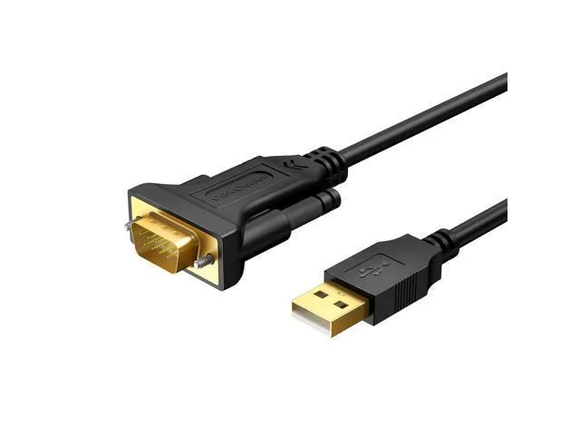 Manw Manw USB 2.0 to RS232 DB9 Serial Cable 6.6FT PL2303 Black — product photo