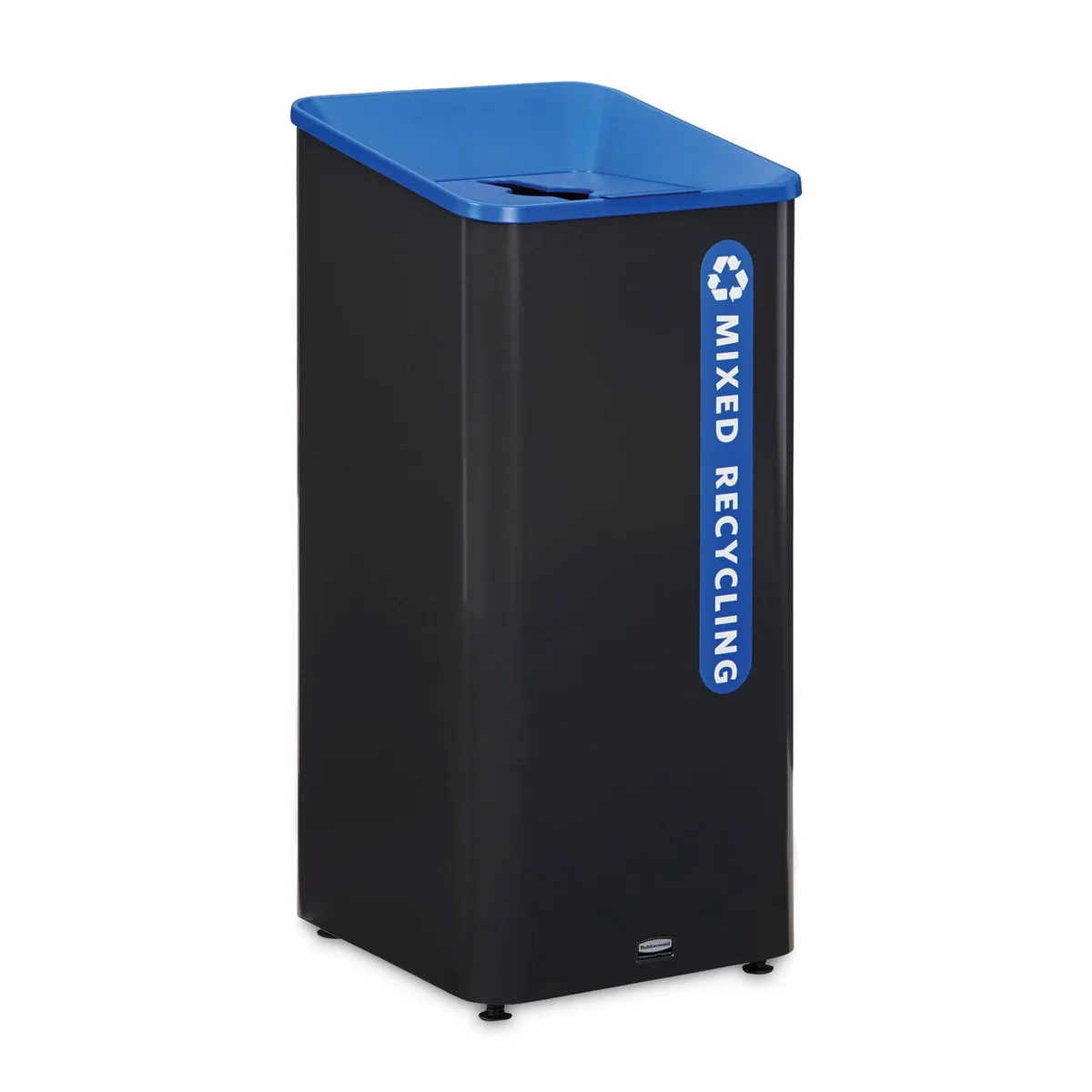 Rubbermaid Rubbermaid 2078980 23 gal Indoor Recycling Bin Black/Blue — product photo