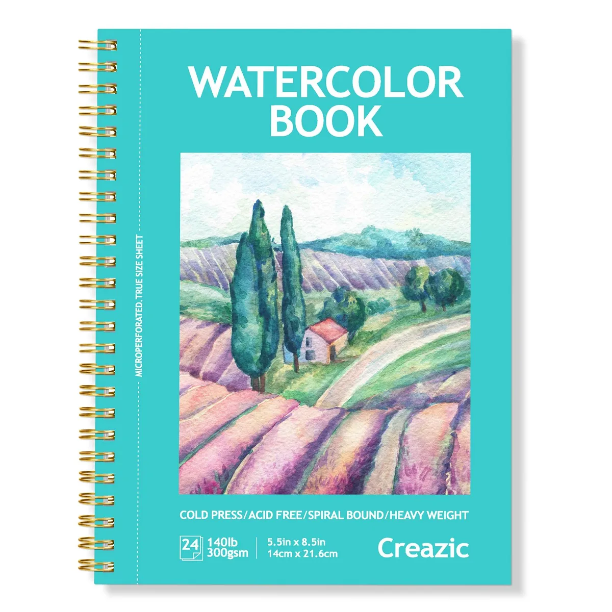  Creazic SM-003 Watercolor Paper Pad 5.5x8.5in 24 Sheets 140lb 300gsm — product photo