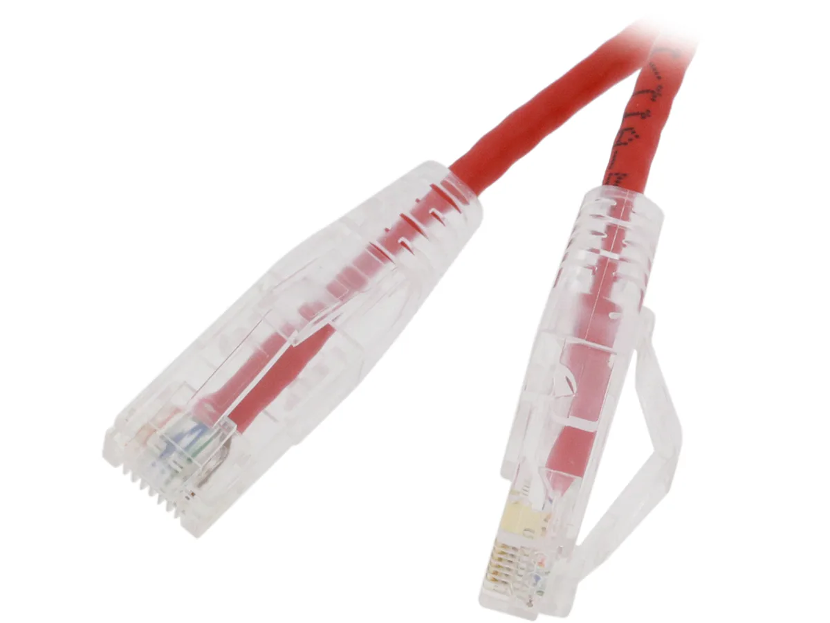 Nippon Labs Nippon Labs SLCAT6-28-5RD network ethernet cable 5 ft 28 AWG Cat 6 550Mhz Red — product photo