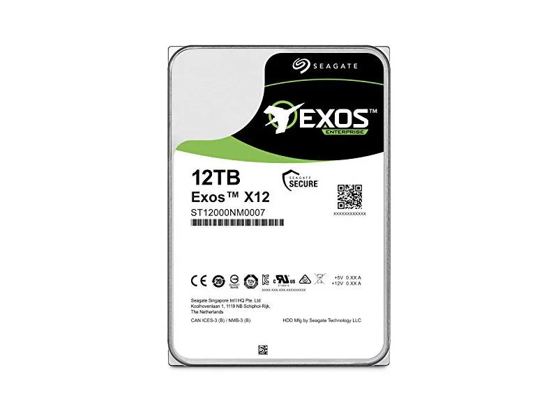 Seagate Seagate Exos 12TB 3.5" 7200 RPM 128MB Cache internal hard drive — product photo