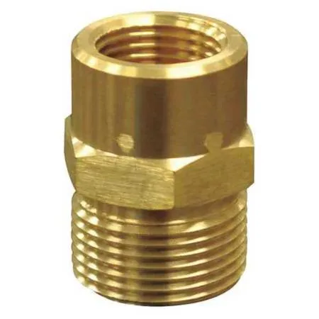 Brass quick-connect plug with 3/8 inch female NPT inlet and 22mm male outlet