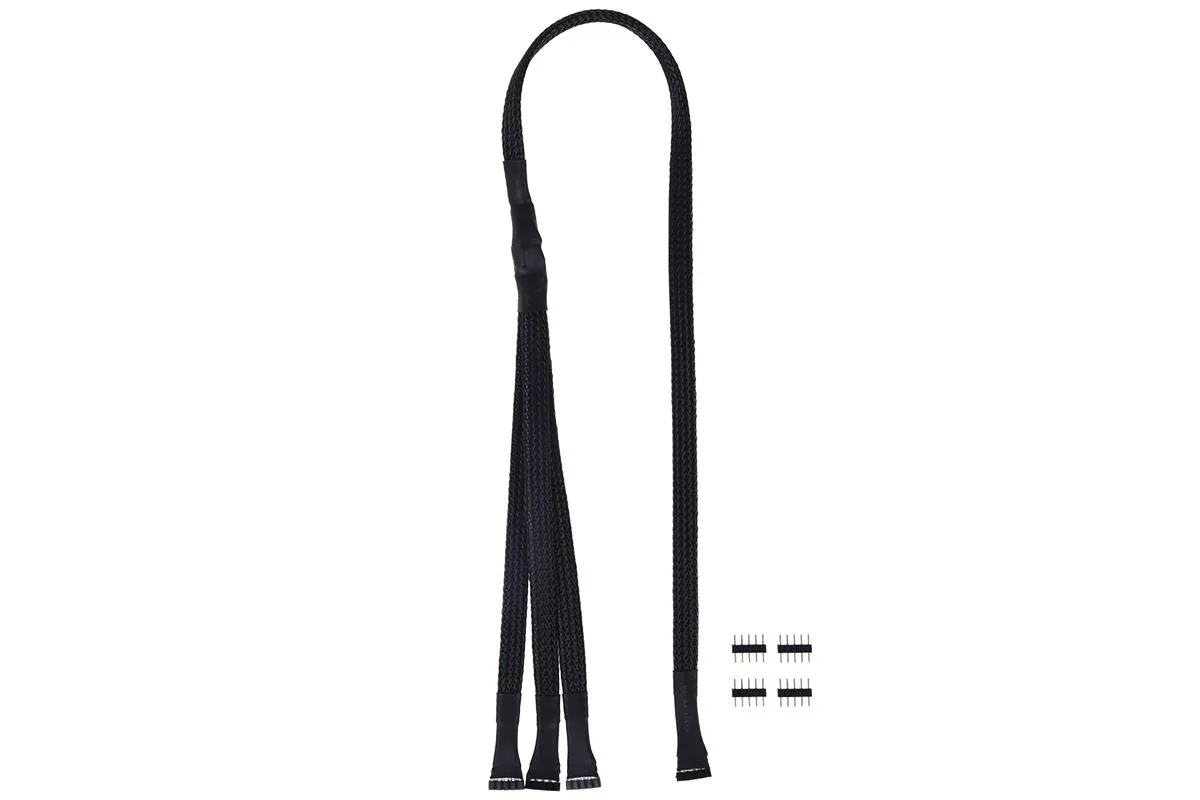Alphacool Alphacool Y-Cable RGBW 5-Pin to 3x 5-Pin 60cm Black internal power cable — product photo