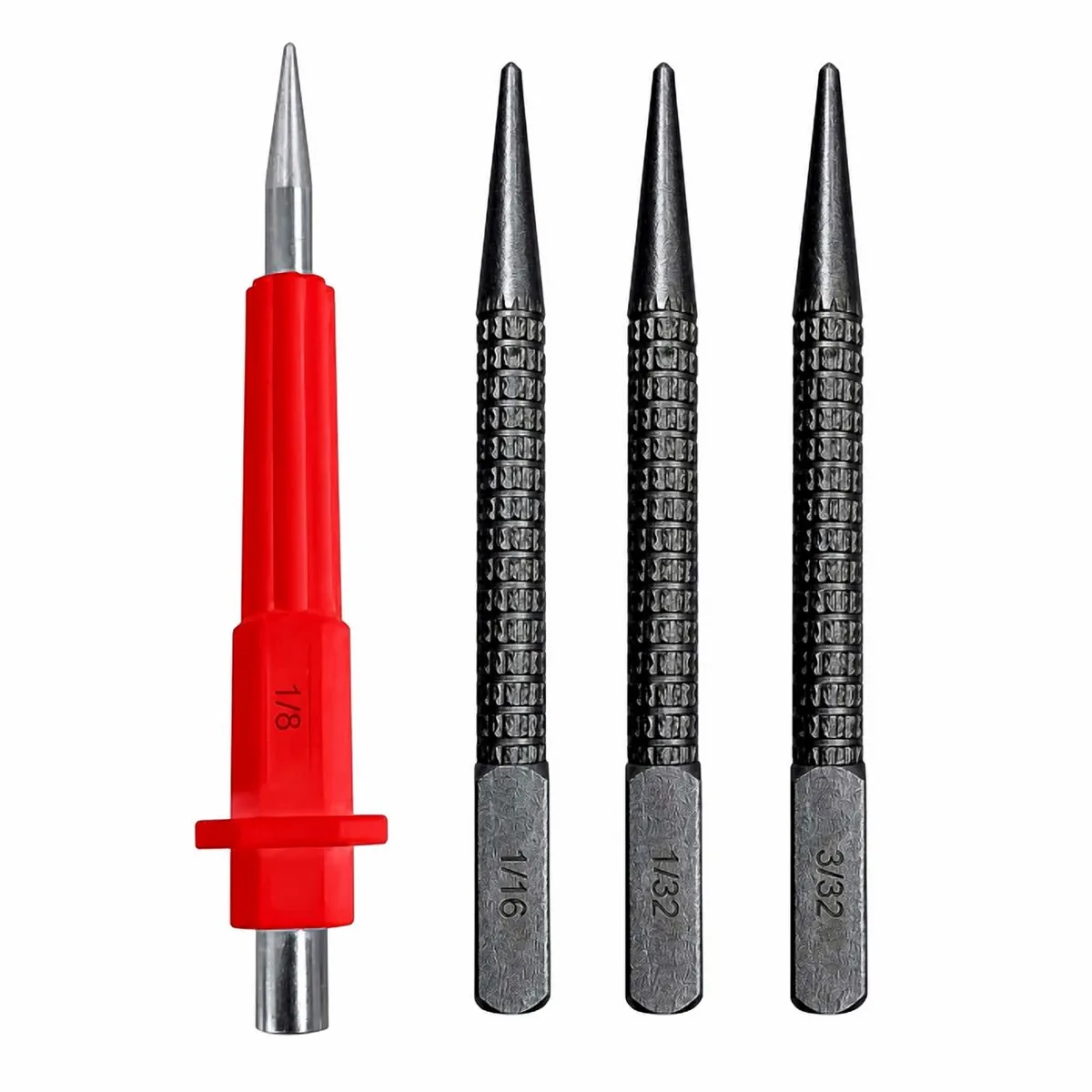 The Perfect Part The Perfect Part 4 Piece Nail Setter & Center Punch Set 4" Carbon Steel — product photo