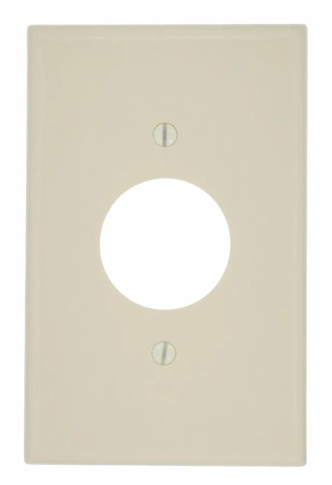 Leviton Manufacturing Co. Leviton Manufacturing Co. 1-Gang Single Outlet Receptacle Wall Plate Midway Size Almond 1.406-Inch Opening — product photo