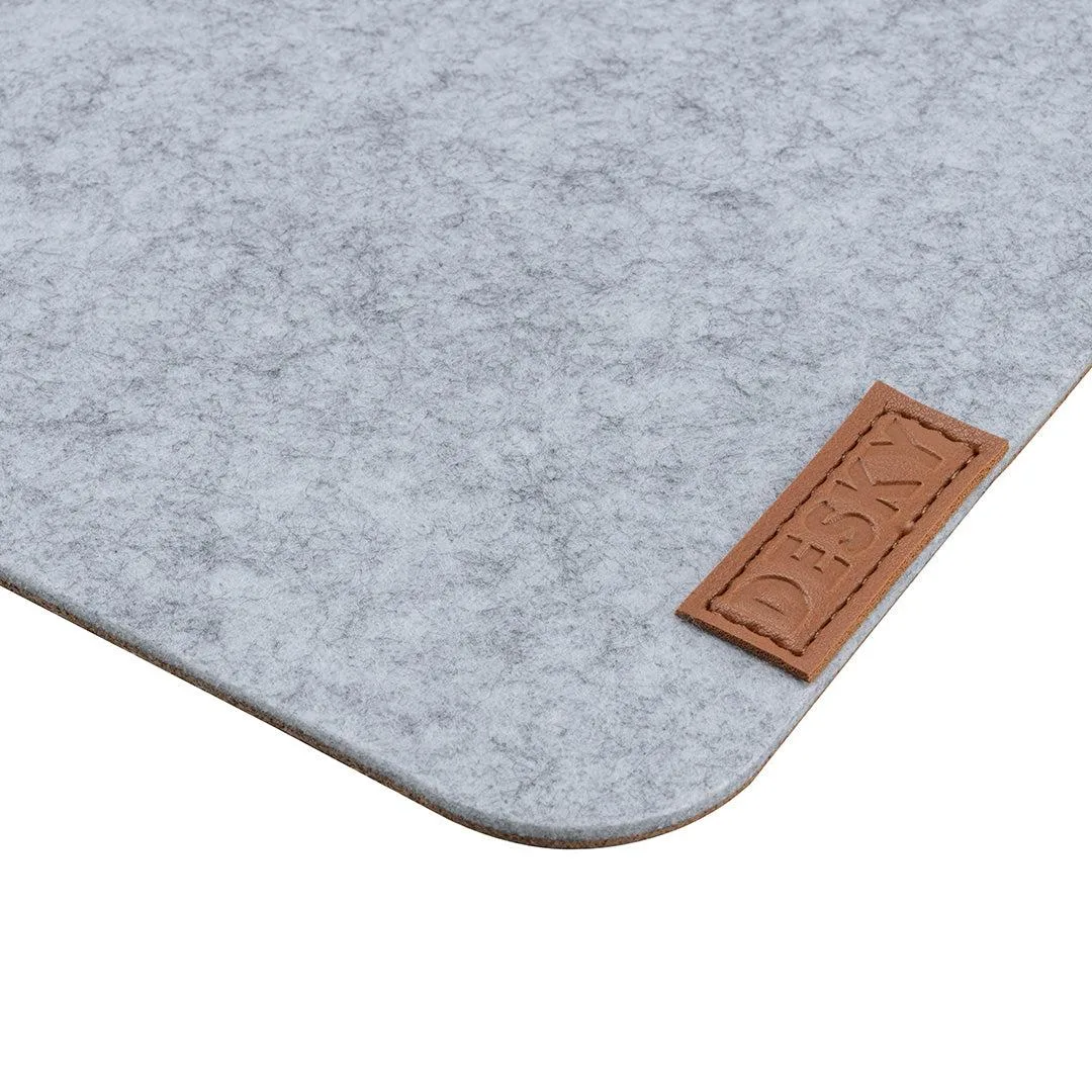 Desky Desky Cork/Felt Desk Pad Small 11x8.6 in Light Gray — product photo