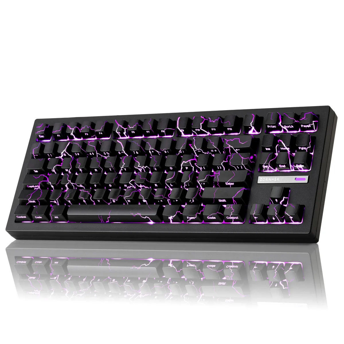 ZORNHER ZORNHER ZH870 Wireless Mechanical Gaming Keyboard 80% 88 Keys Linear Switches RGB Backlit Hot-Swappable — product photo
