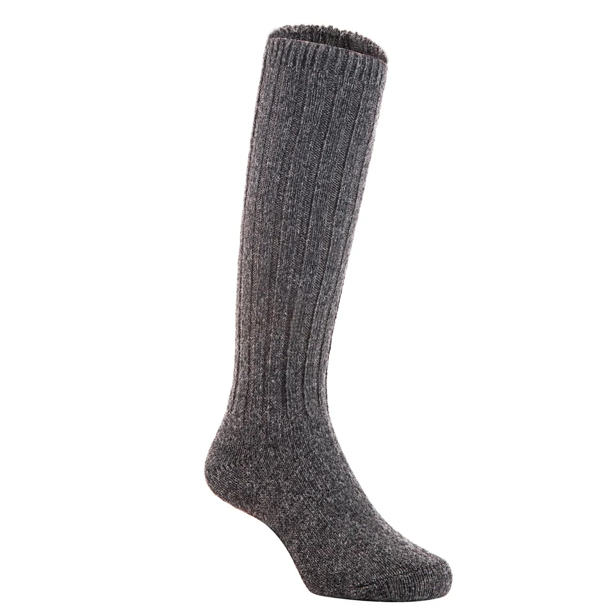 A pair of dark grey knee-high wool socks for children size 2-4Y