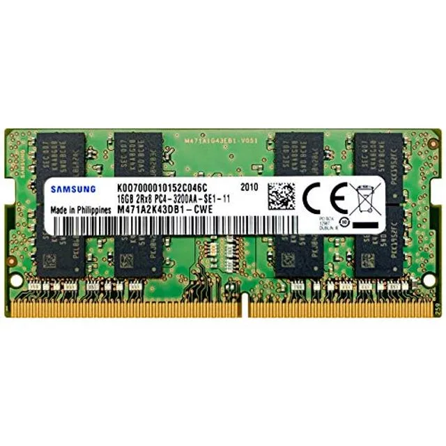 SAMSUNG SAMSUNG 16GB DDR4 3200MHz CL22 2Rx8 1.2V 260-Pin SODIMM laptop RAM M471A2K43DB1-CWE — product photo