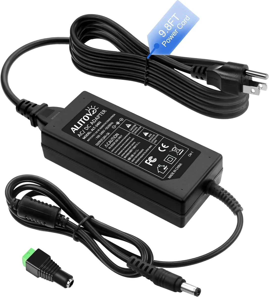 BFKK BFKK 24V 3A 72W Power Adapter 13.4ft Cord 5.5x2.1mm — product photo
