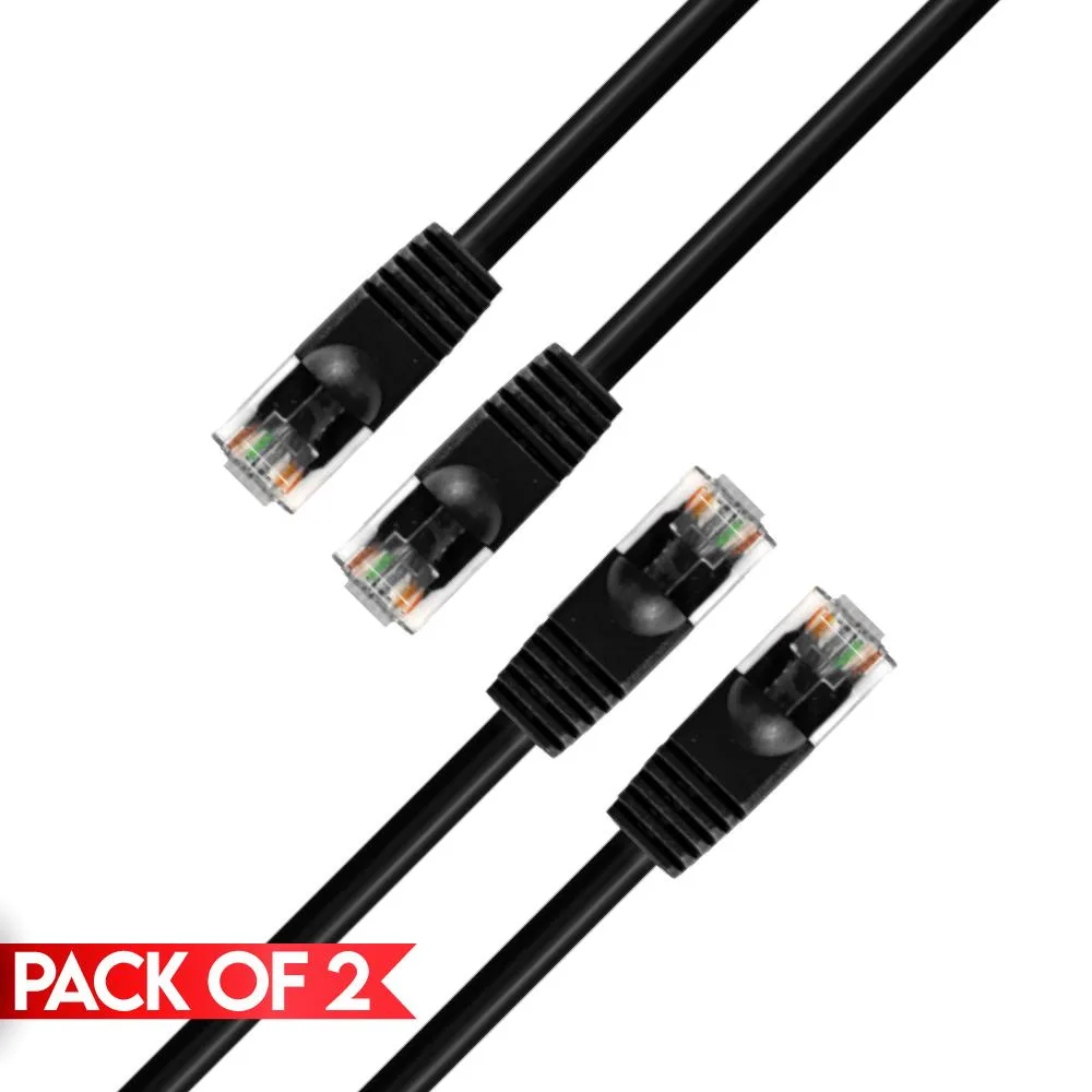 CMPLE CMPLE Cat5e Ethernet Cable 2-Pack 1.5 ft Black — product photo