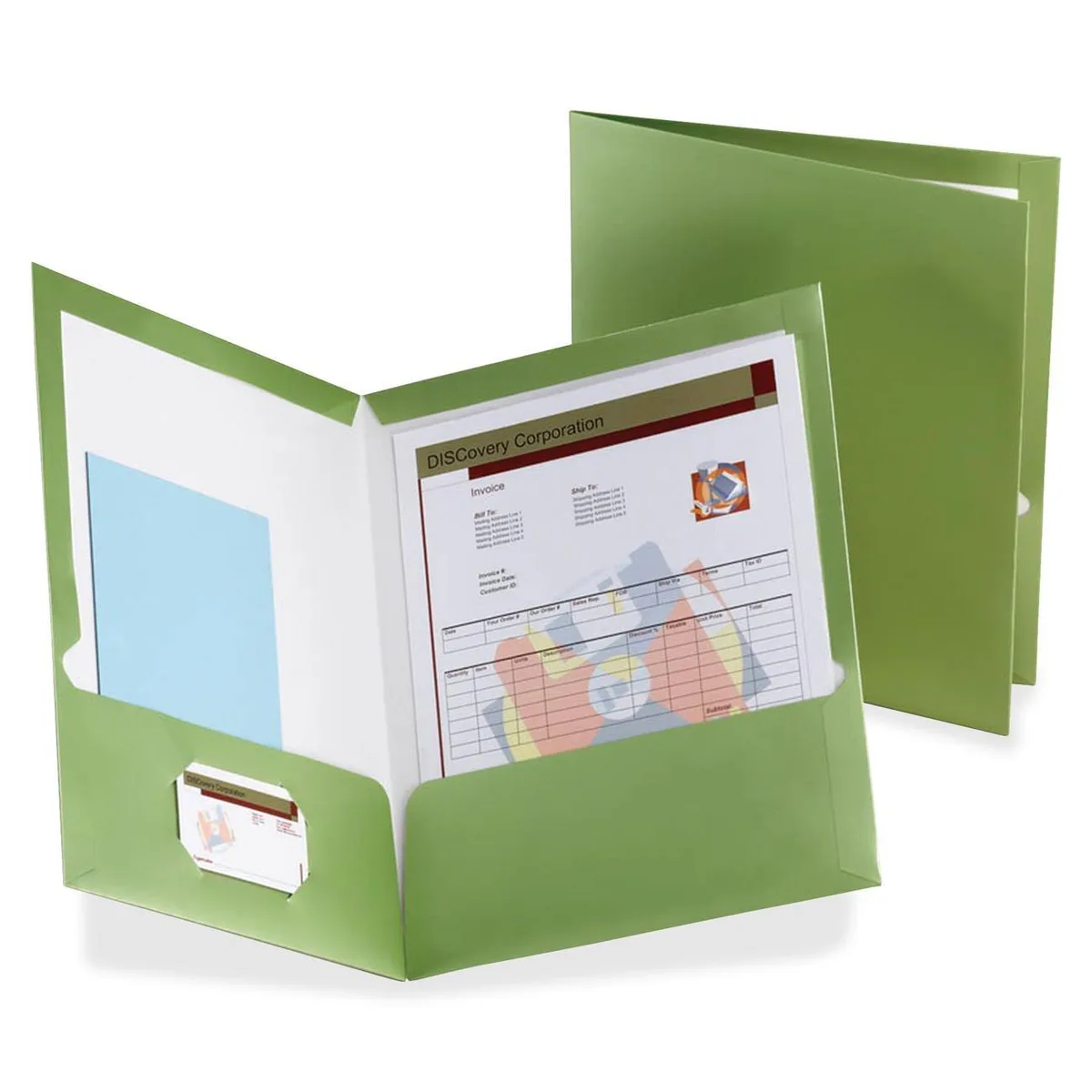 TOPS TOPS 5049560 Oxford Metallic Two Pocket Folder Green 25 Box — product photo