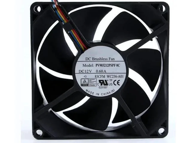 TSUJ TSUJ Kepler-C72J-OYS-0107 12V 0.60A 83CFM 90x90x32mm 4-Wire Fan — product photo