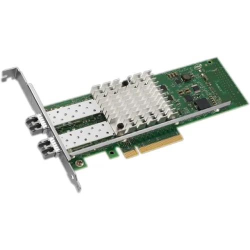 Intel X520-DA2 dual SFP+ PCIe network card, silver bracket