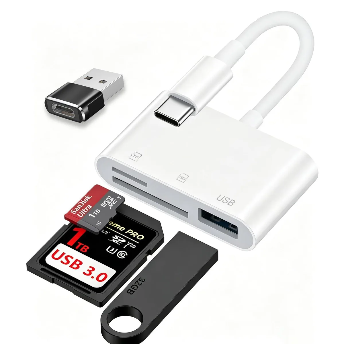  ROÉKO A020 RFID USB-C 3-in-1 card reader — product photo