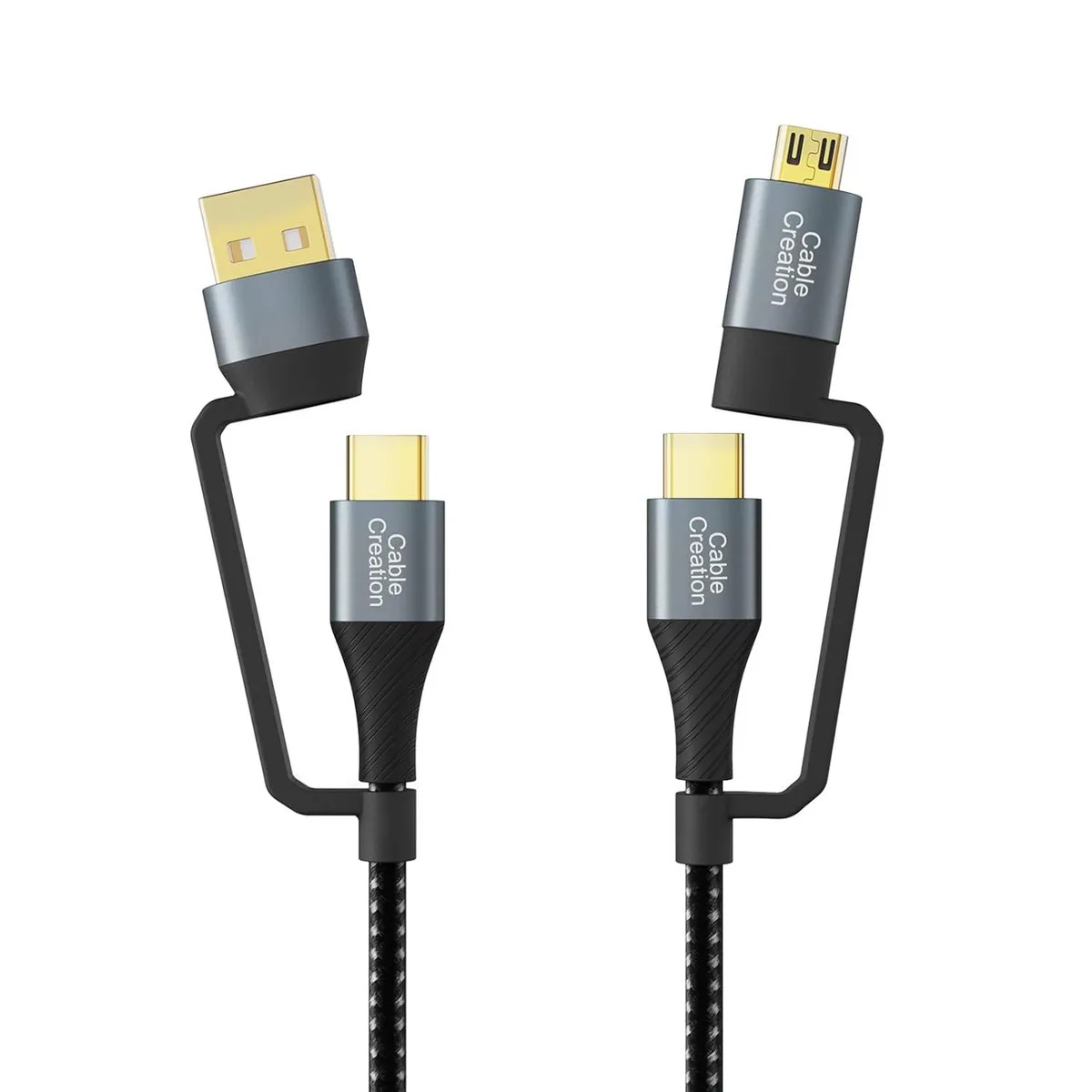 CableCreation CableCreation 4-in-1 USB cable 60W 6.6FT black — product photo