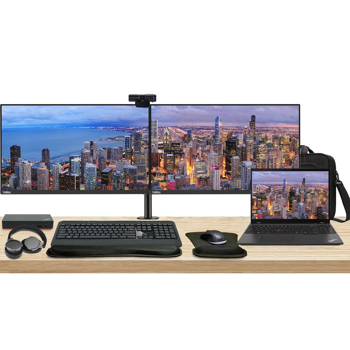 Lenovo Lenovo ThinkPad T16 Gen 2 16" Ryzen 7 16GB 512GB Dual 24" Bundle — product photo