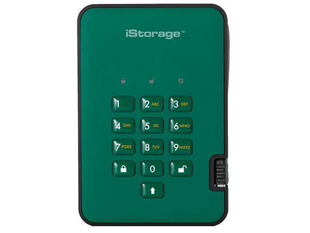 iStorage iStorage diskAshur2 2TB Green portable hard drive — product photo