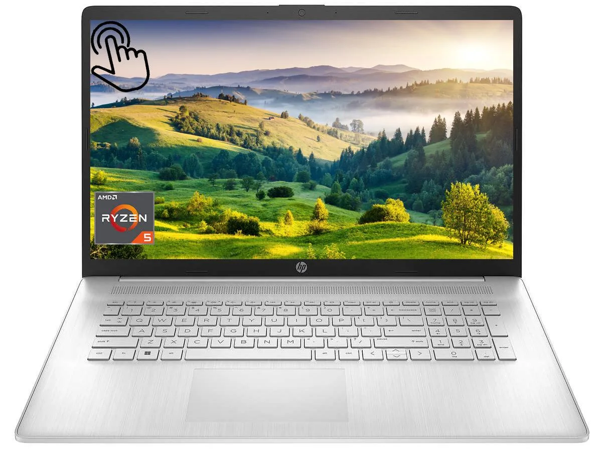 HP HP 17 Laptop AMD Ryzen 5 7530U 20GB 1TB SSD 17.3" Touchscreen Silver — product photo