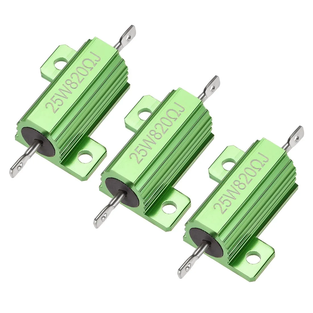 Unique-Bargains Unique-Bargains 25W 820 Ohm 5% Aluminum Housing Wirewound Resistor 3 Pcs — product photo