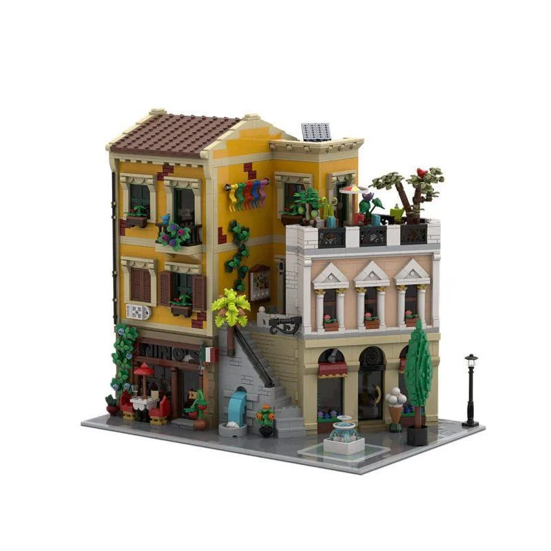 ZITIANYOUBUILD ZITIANYOUBUILD MOC-217918 Italian Street Corner Modular Blocks Set 3948PCS — product photo