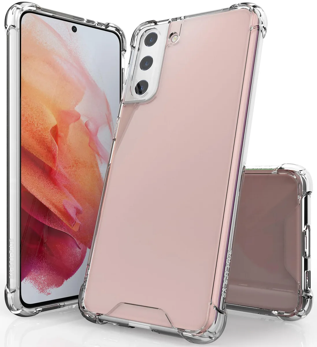 Nakedcellphone Nakedcellphone AquaFlex Case with Anti-Shock Bumpers for Samsung Galaxy S21 Plus 5G (SM-G996) Clear — product photo