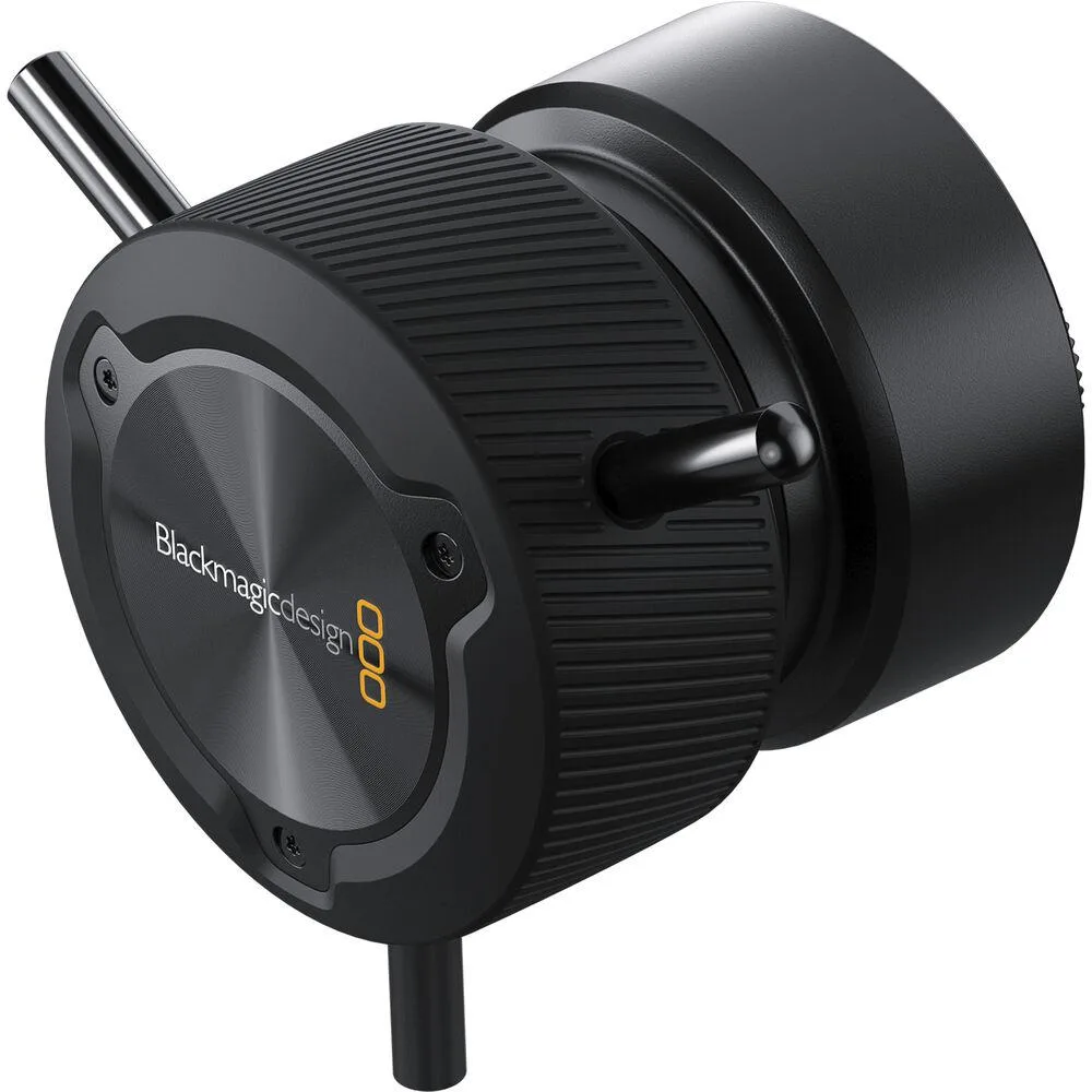 Black rectangular zoom control with dual USB cables and tripod mounting bracket