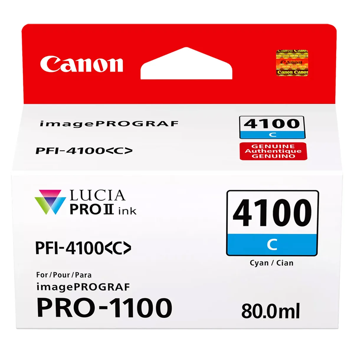Canon Canon 6778C002 PFI-4100 80ml Cyan Ink Cartridge — product photo