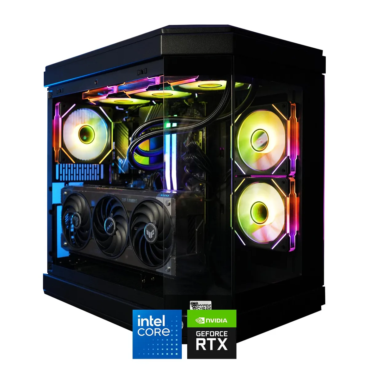 Hyper Cyber Hyper Cyber Ultra X Black Gaming PC i7-14700K RTX 5070 Ti 64GB DDR5 4TB SSD — product photo