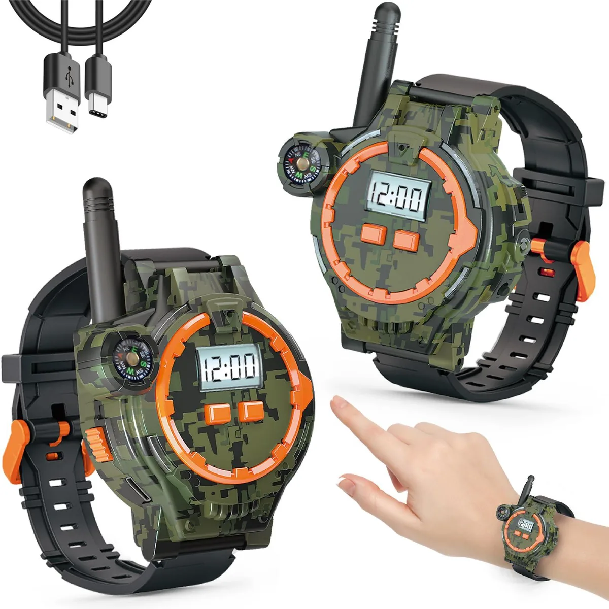  Surper DDJ-MC01 Rechargeable Walkie Talkies 2-pack Radio — product photo