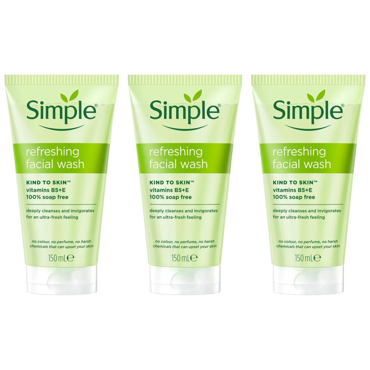 Real Simple Real Simple SP-52135010959678 Simple Refresh Facial Wash Gel 150 ml 3-Pack skin care — product photo