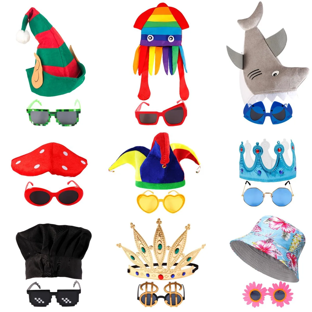  Qunonaty Ph18pack 18 PCS Photo Booth Prop Set — product photo