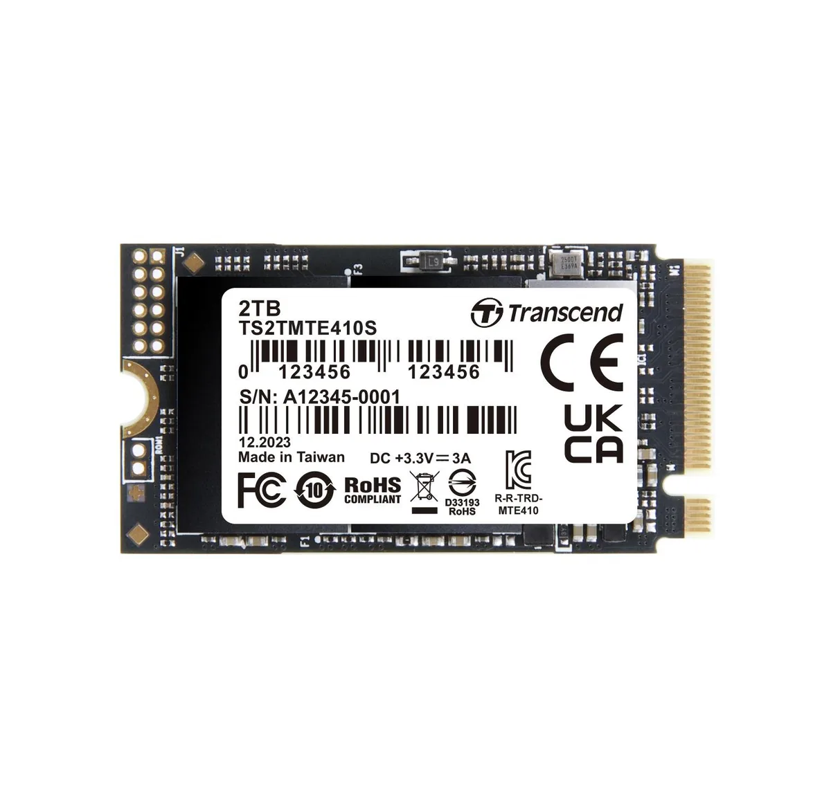Transcend Transcend 410S 2TB NVMe PCIe 4.0 M.2 2242 42mm internal SSD — product photo