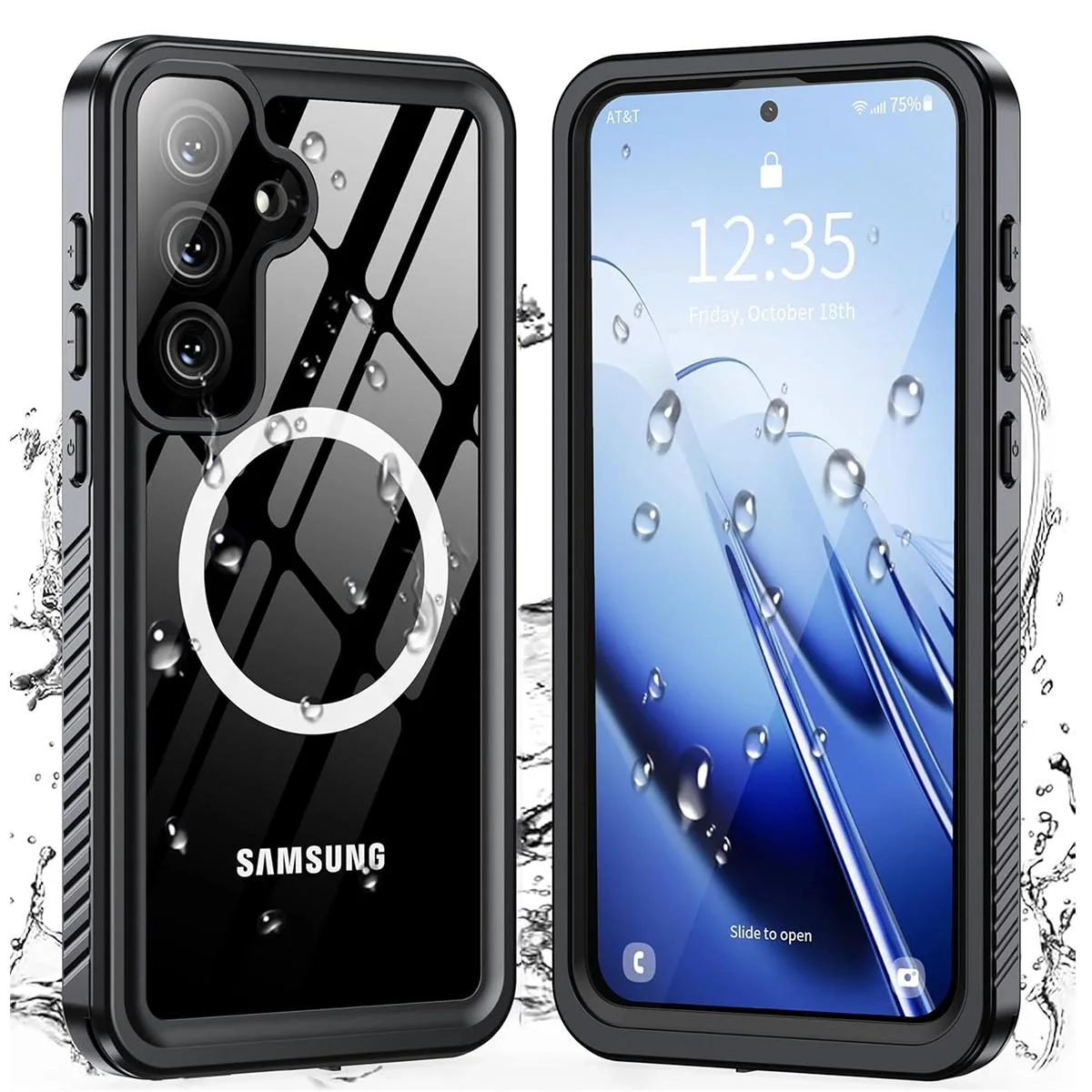 SZYG SZYG Waterproof Case Samsung Galaxy S25 FE 6.7 in Black — product photo