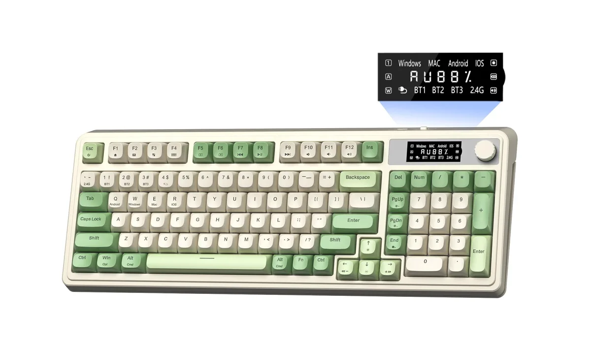 Vszerda Vszerda S99 Pro Green White 99-key membrane gaming keyboard — product photo