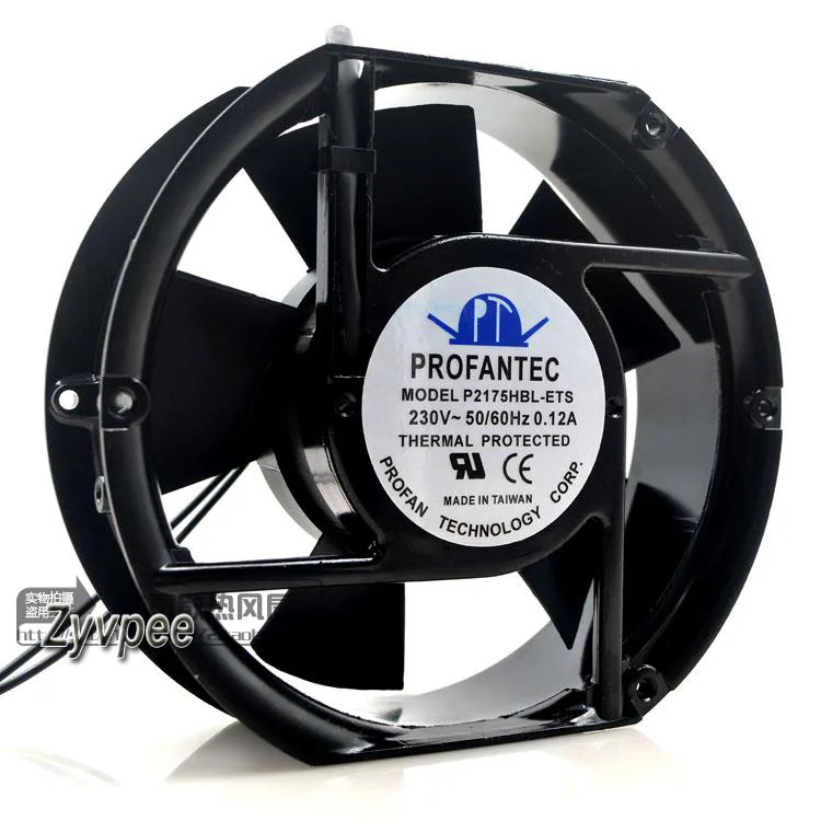 Zyvpee Zyvpee P2175HBL-ETS 170mm 230V AC axial case fan — product photo