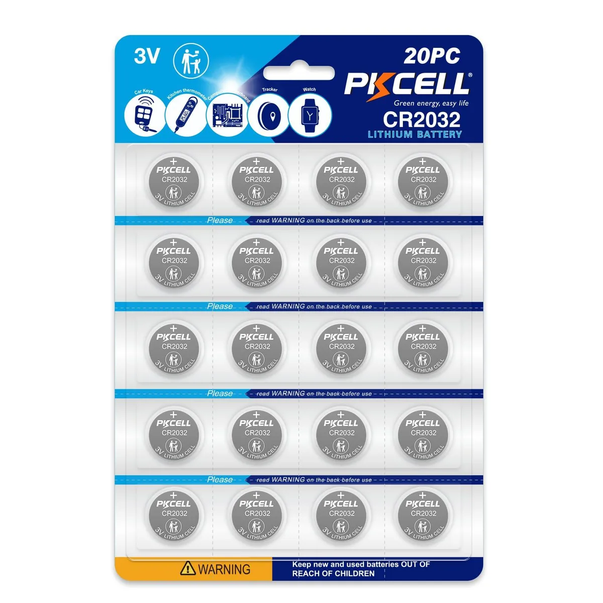 No Sew No Sew CR2032 20-Pack 3V Lithium Coin Battery 210mAh — product photo